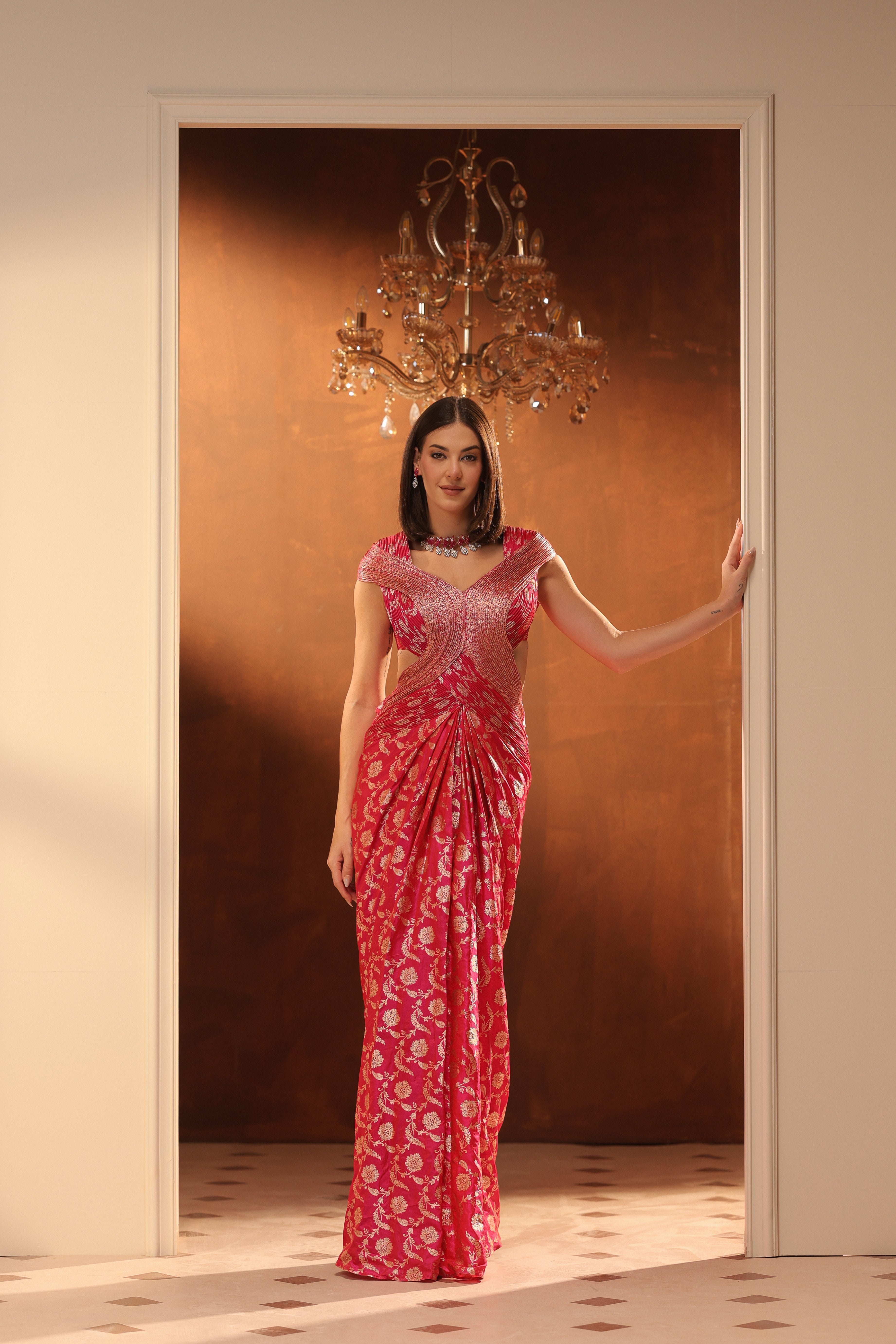 RIWAAZ DRAPE GOWN