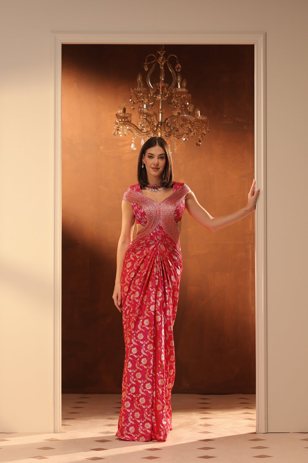 RIWAAZ DRAPE GOWN
