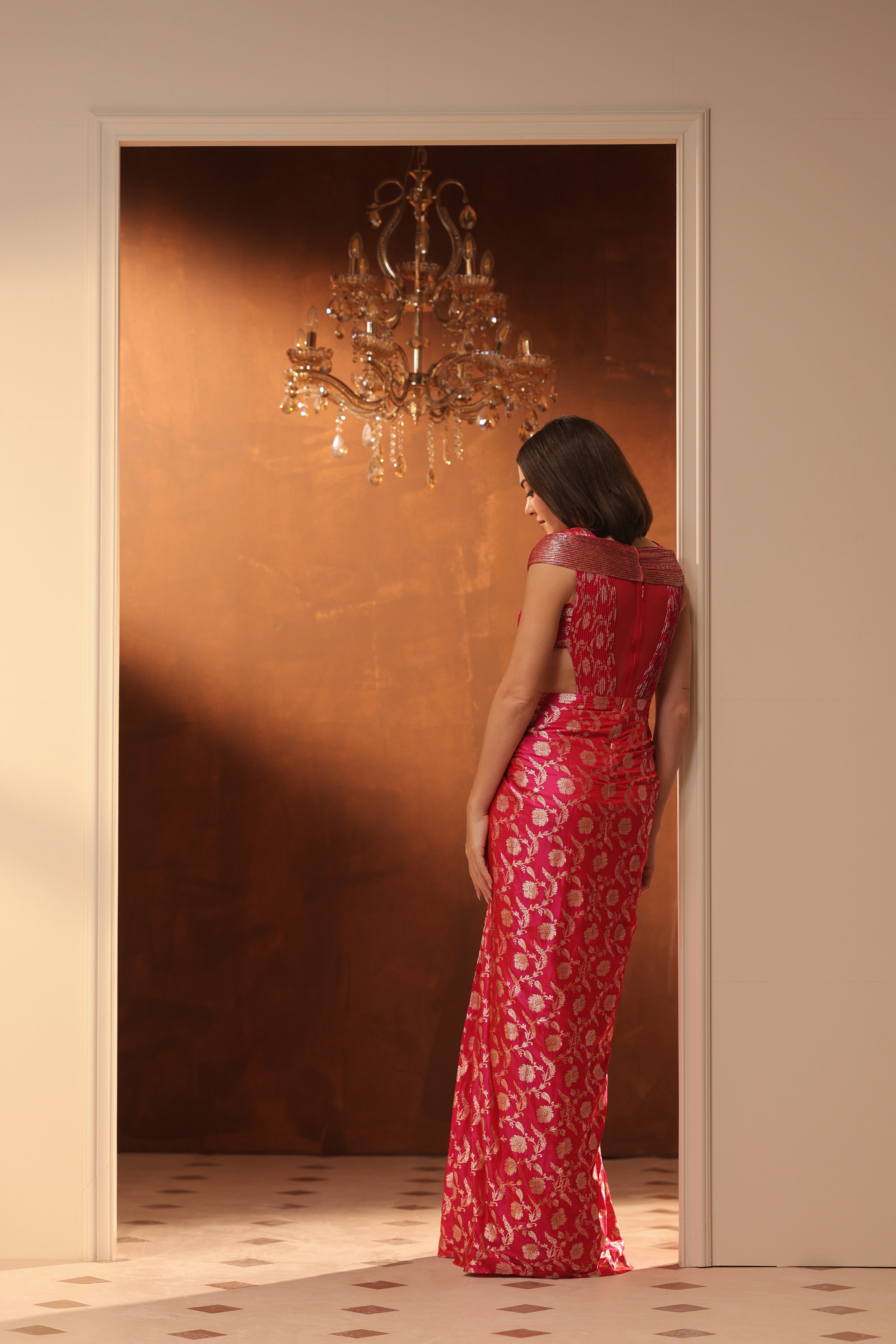 RIWAAZ DRAPE GOWN