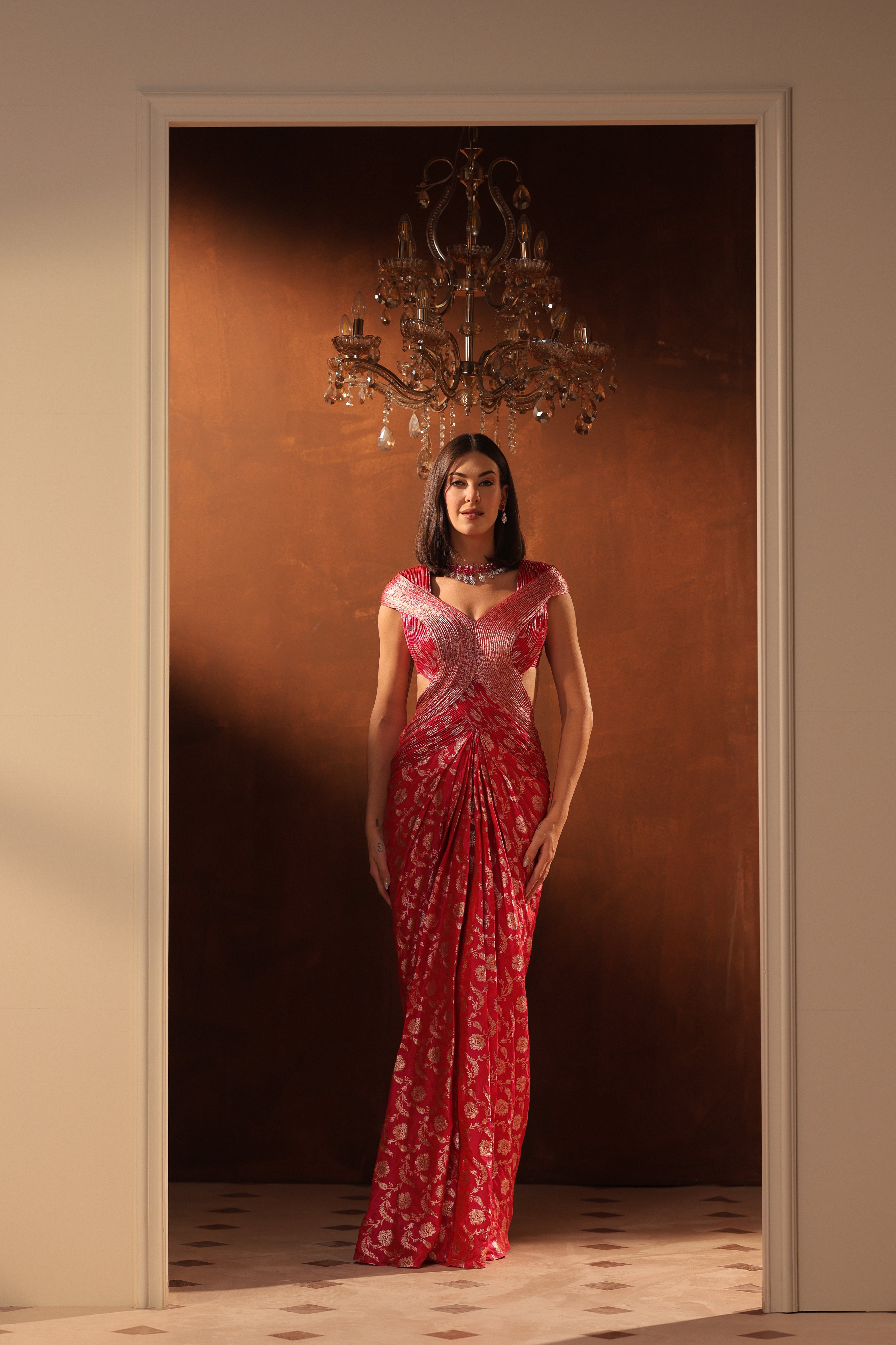 RIWAAZ DRAPE GOWN