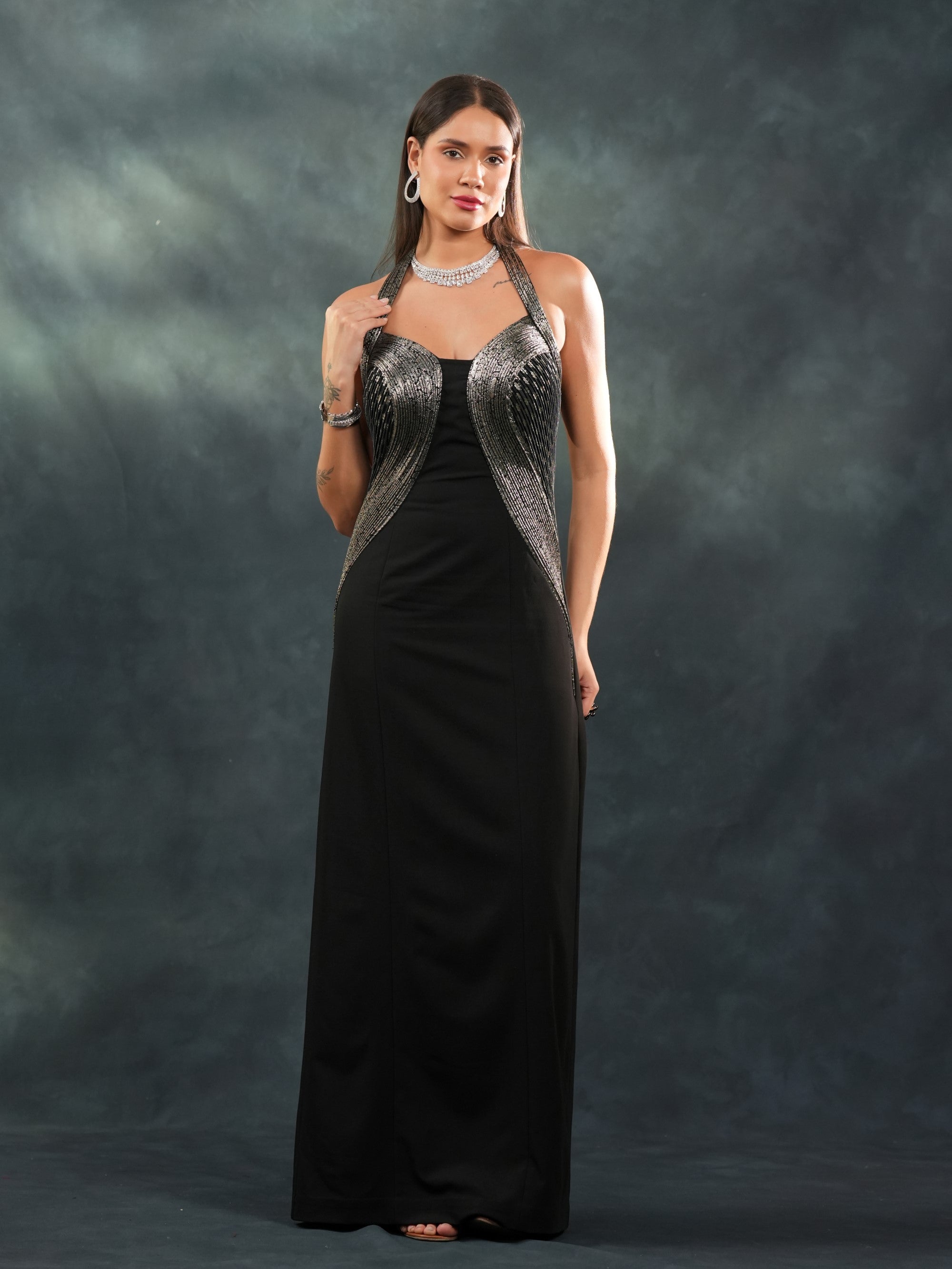 Midnight Drape Gown
