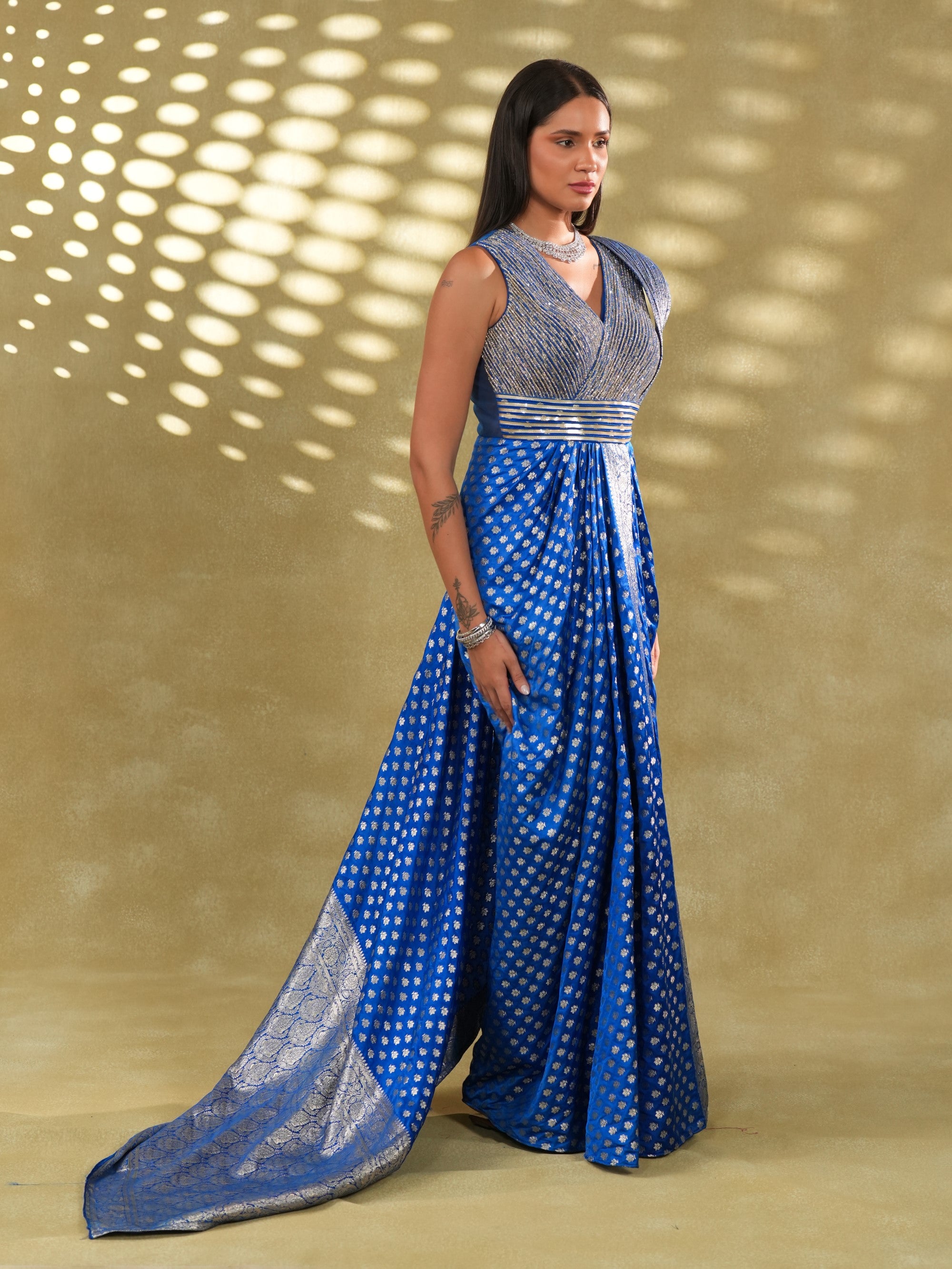 noorani drape gown
