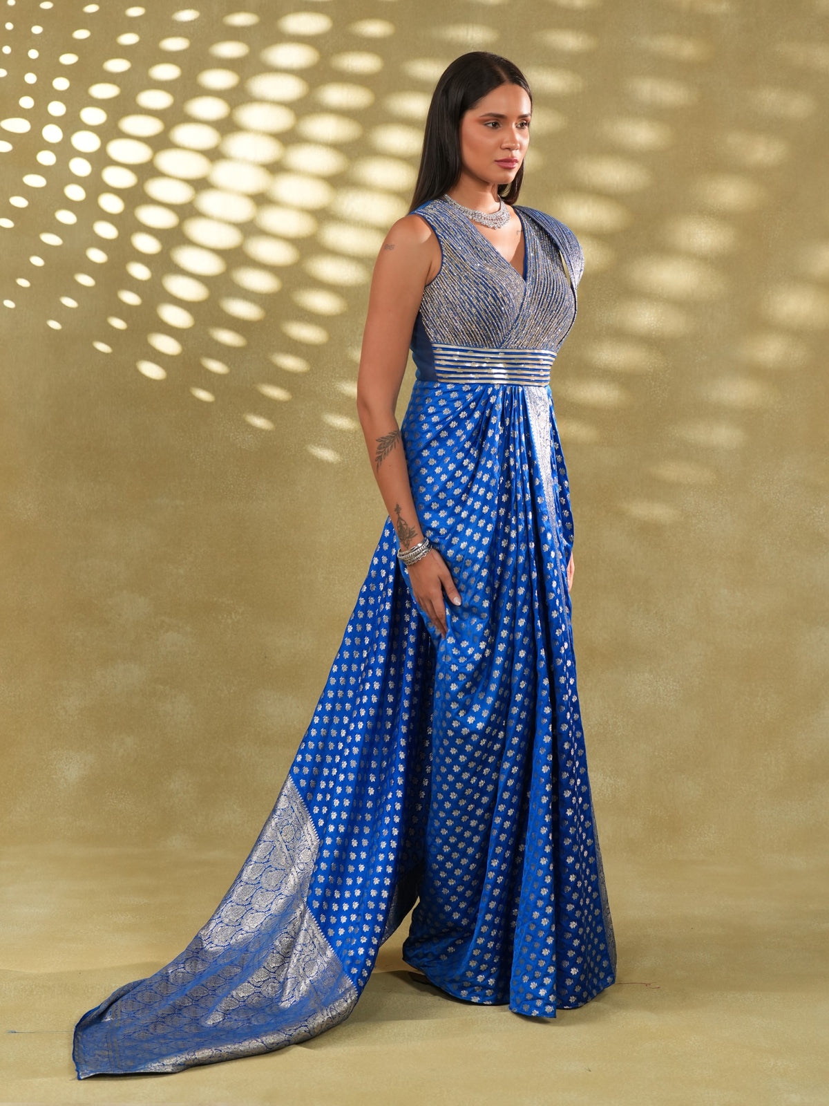 noorani drape gown