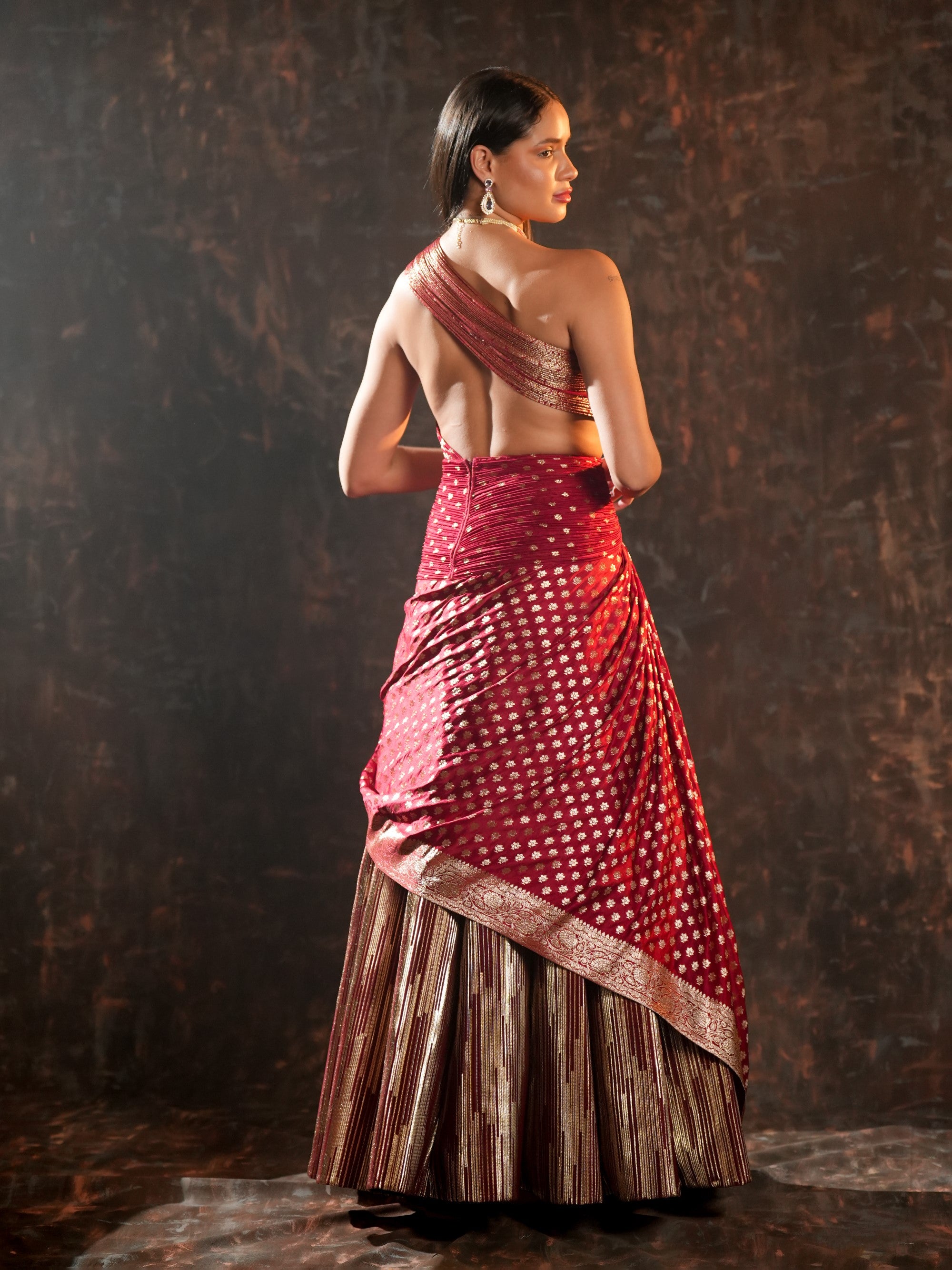 Aurelia zari cascade gown
