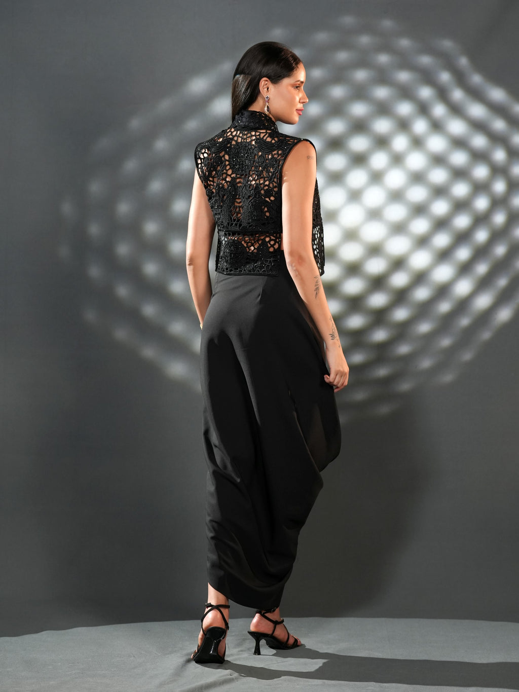 Noir Sculpted Drape Set