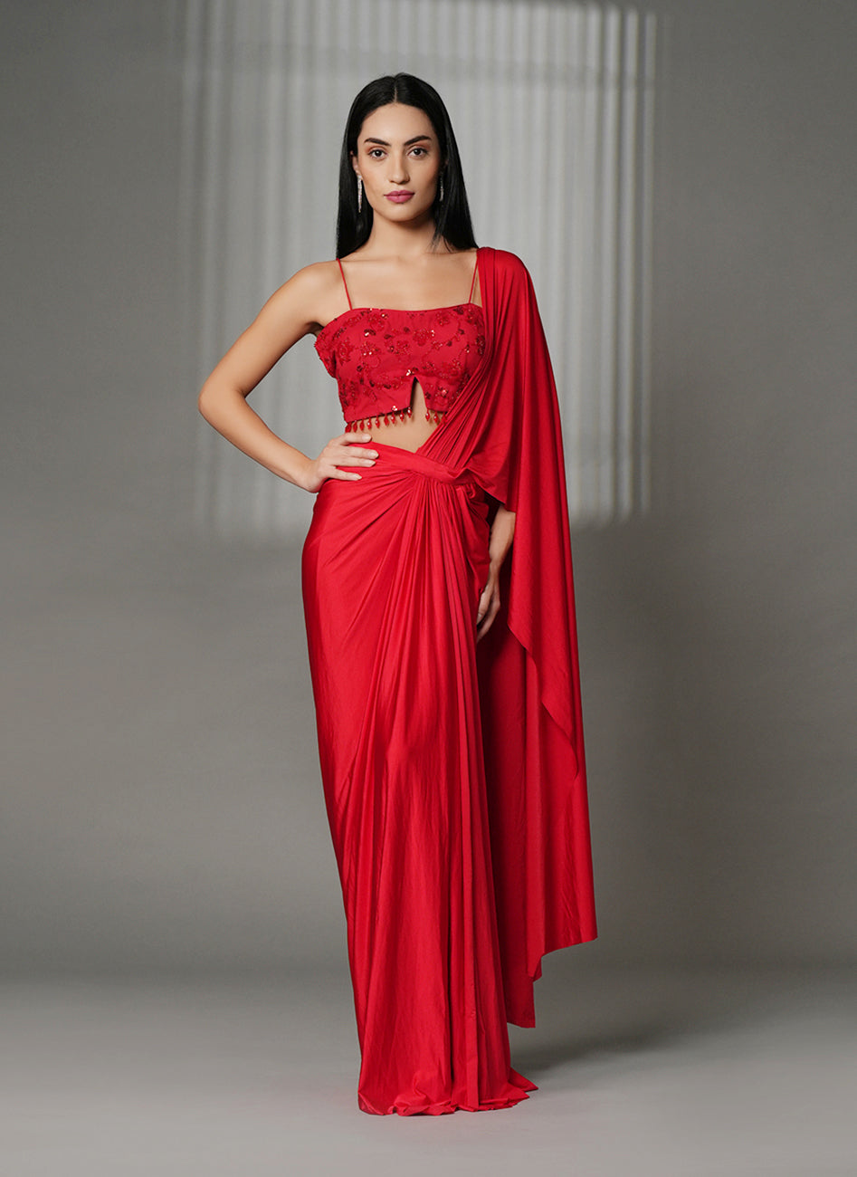Serica red drape
