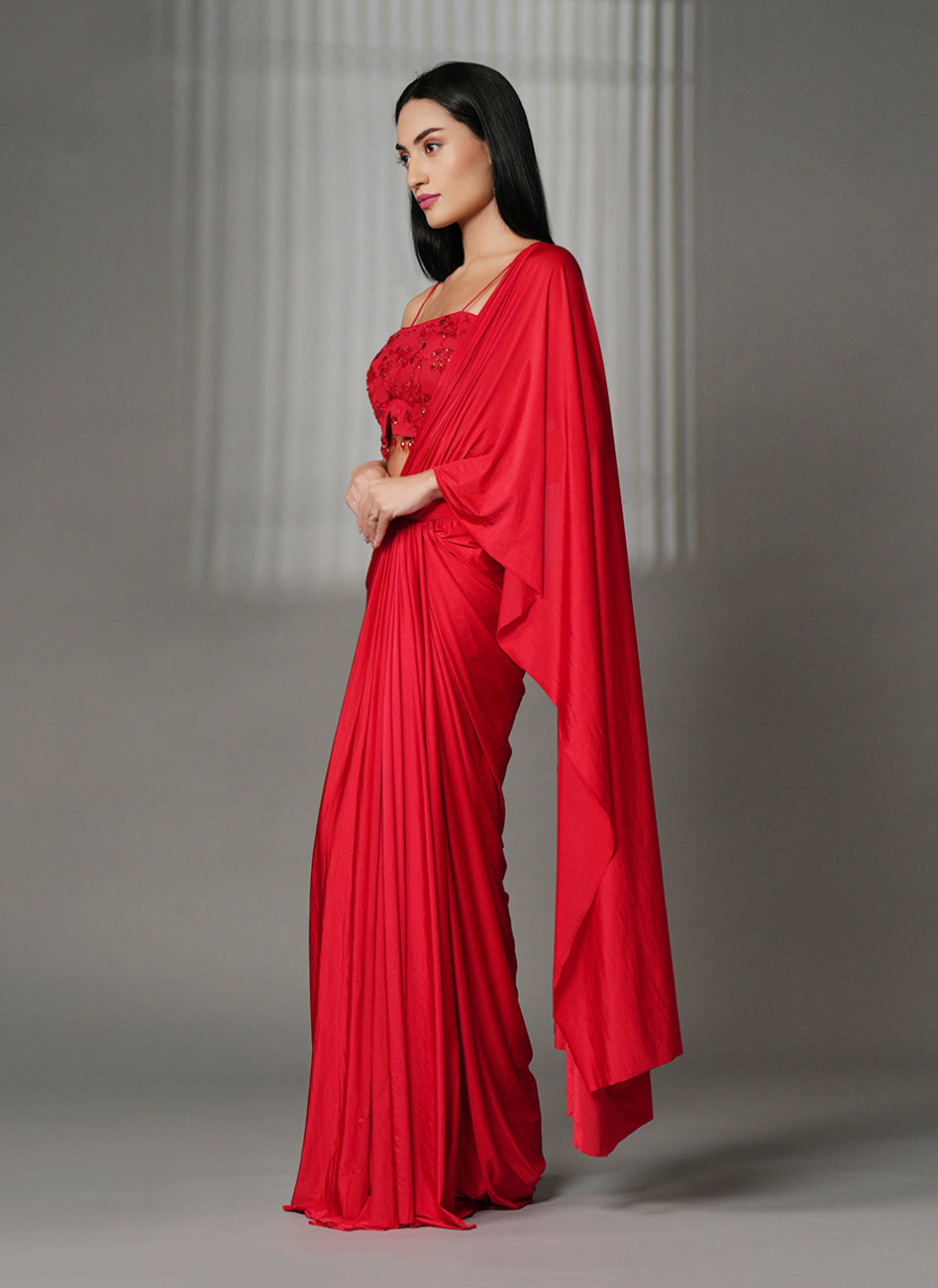 Serica red drape
