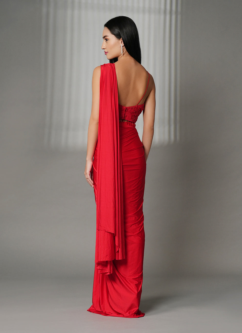 Serica red drape
