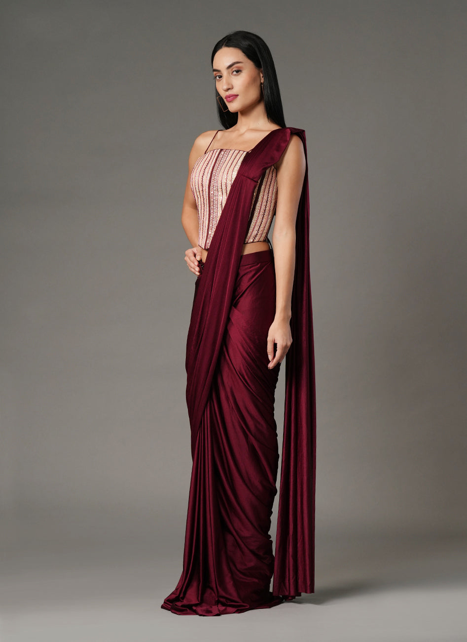 Ruby Blush Saree