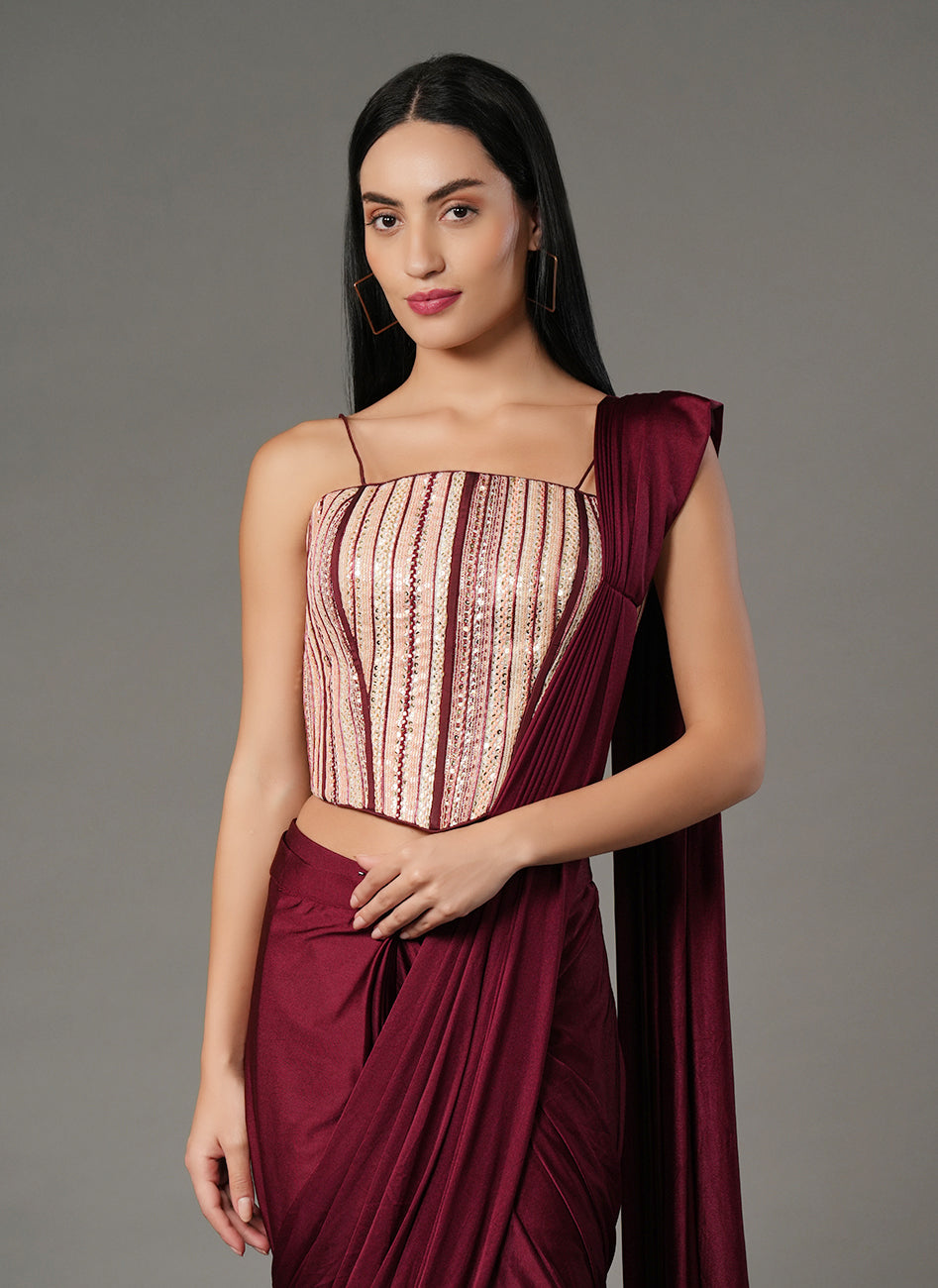 Ruby Blush Saree