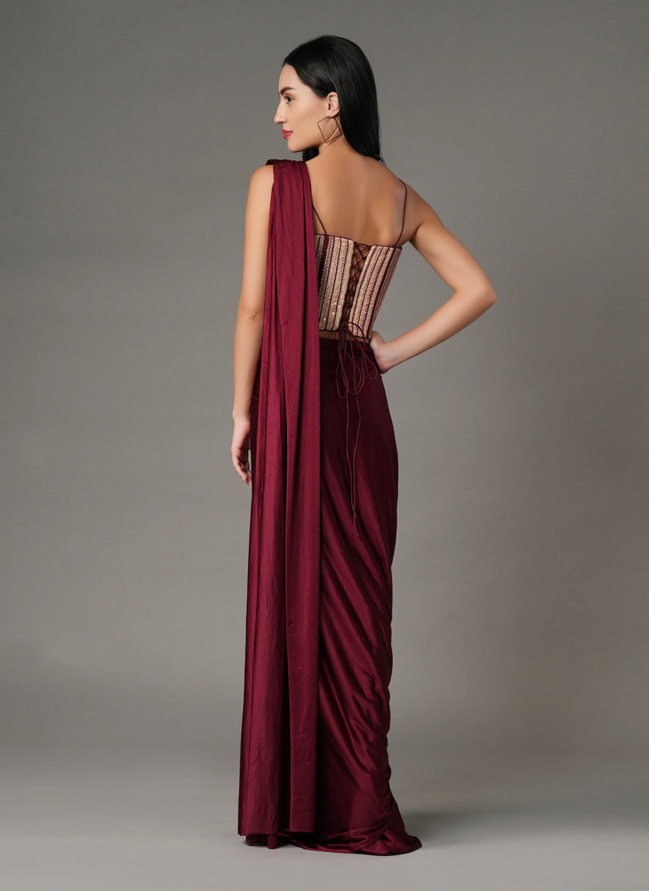 Ruby Blush Saree