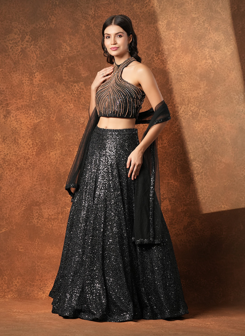 Starry night lehenga
