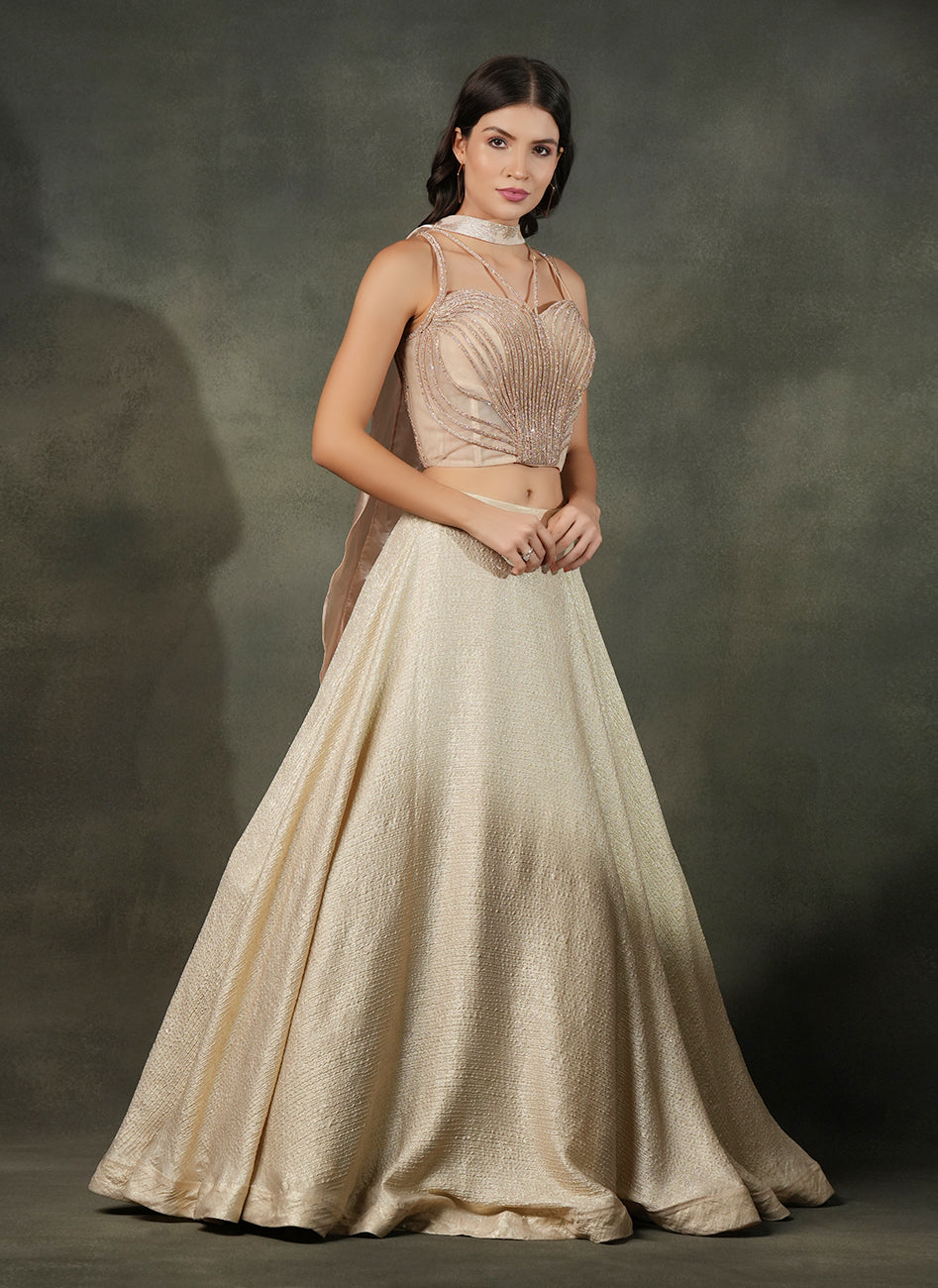 Champagne Gold Lehenga