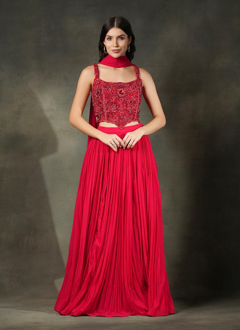 Scarlet Red Lehenga