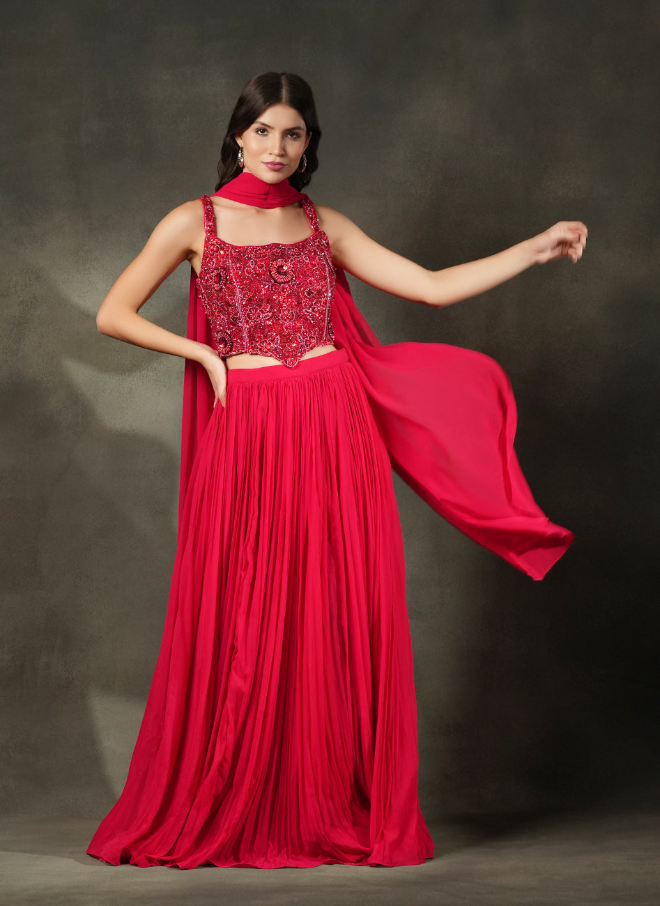 Scarlet Red Lehenga