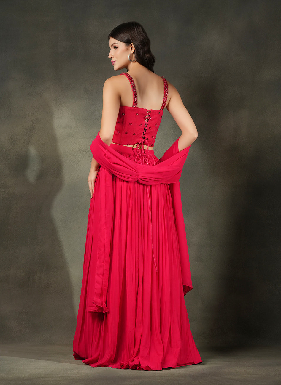 Scarlet Red Lehenga