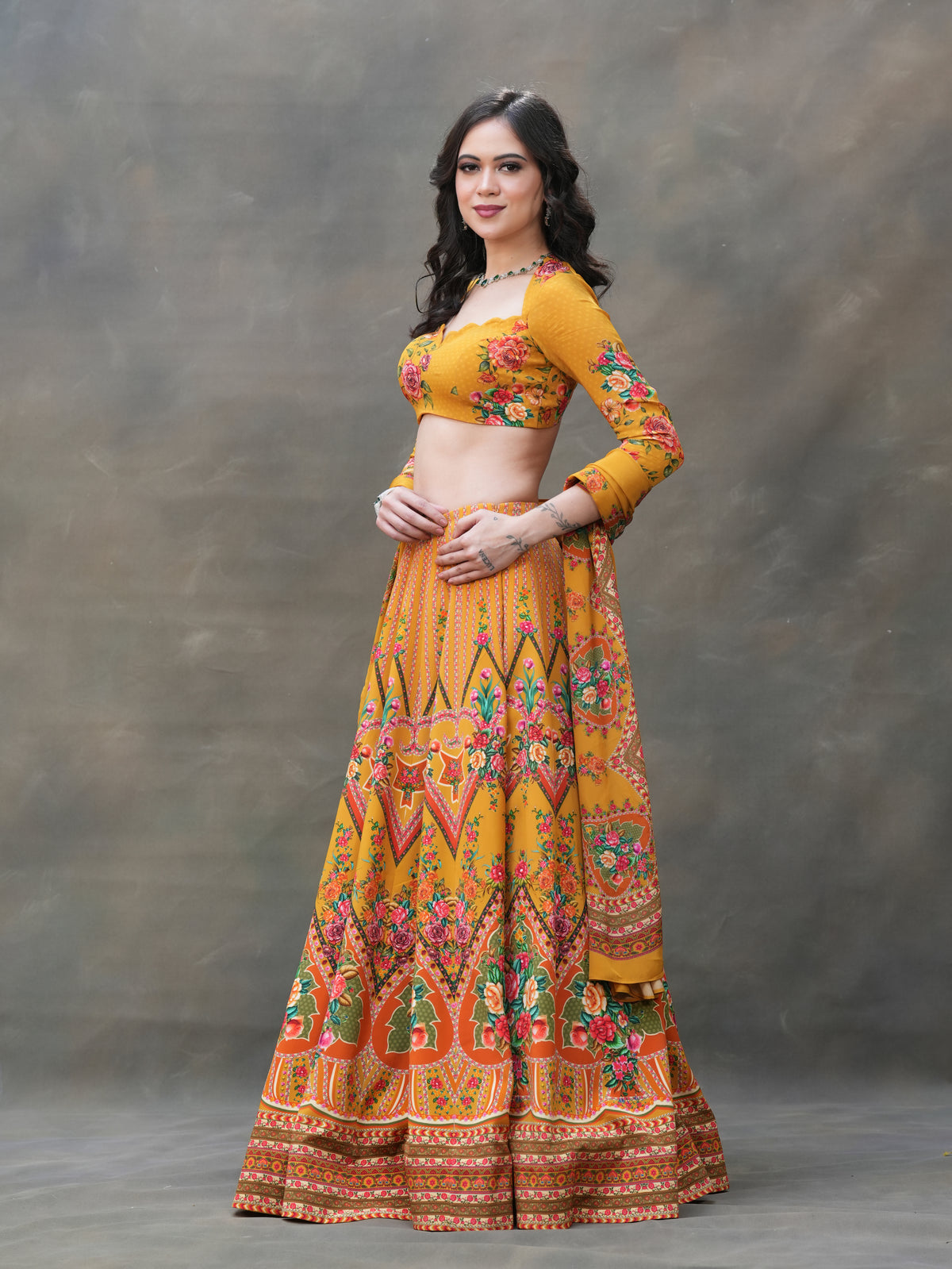 MEHER FLORAL LEHENGA