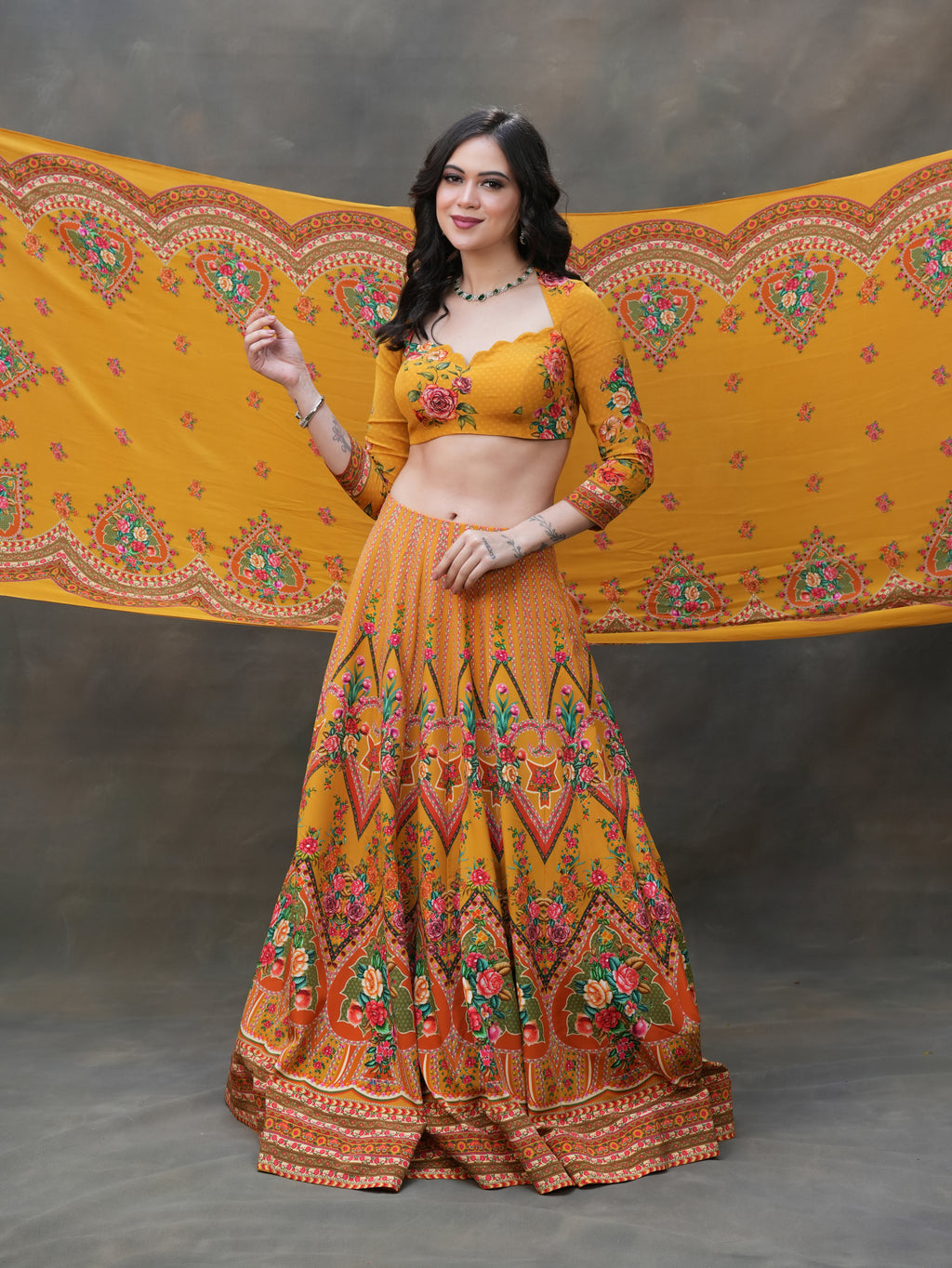 MEHER FLORAL LEHENGA