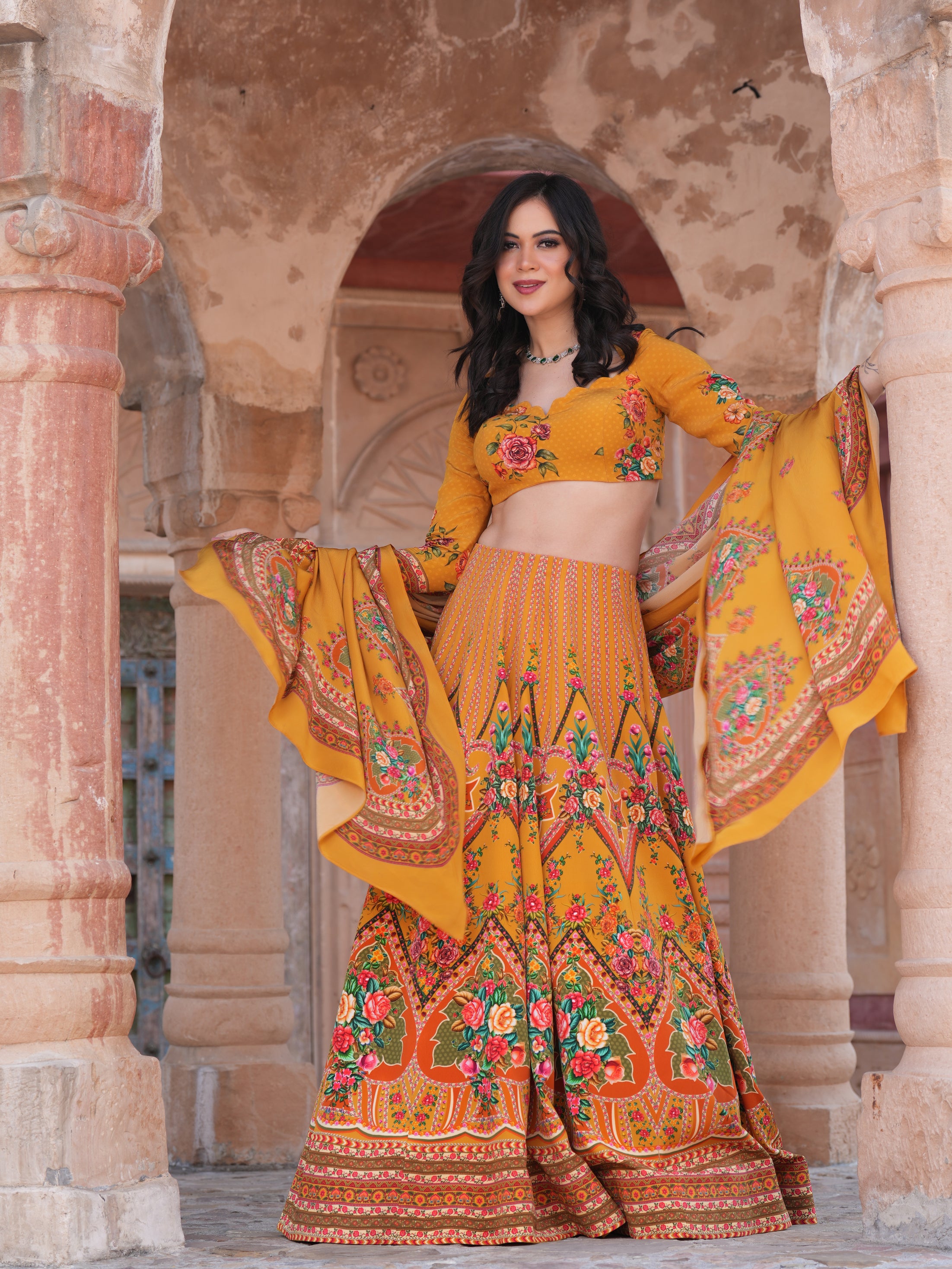 MEHER FLORAL LEHENGA