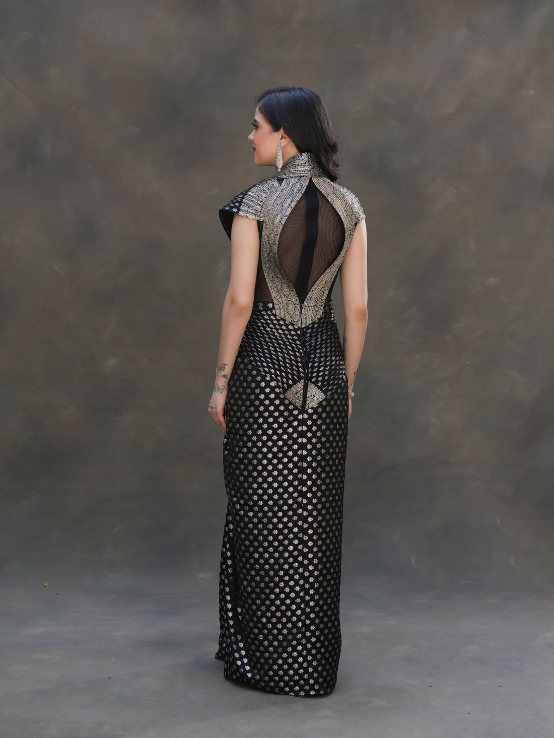 MIDNIGHT ZARI GOWN
