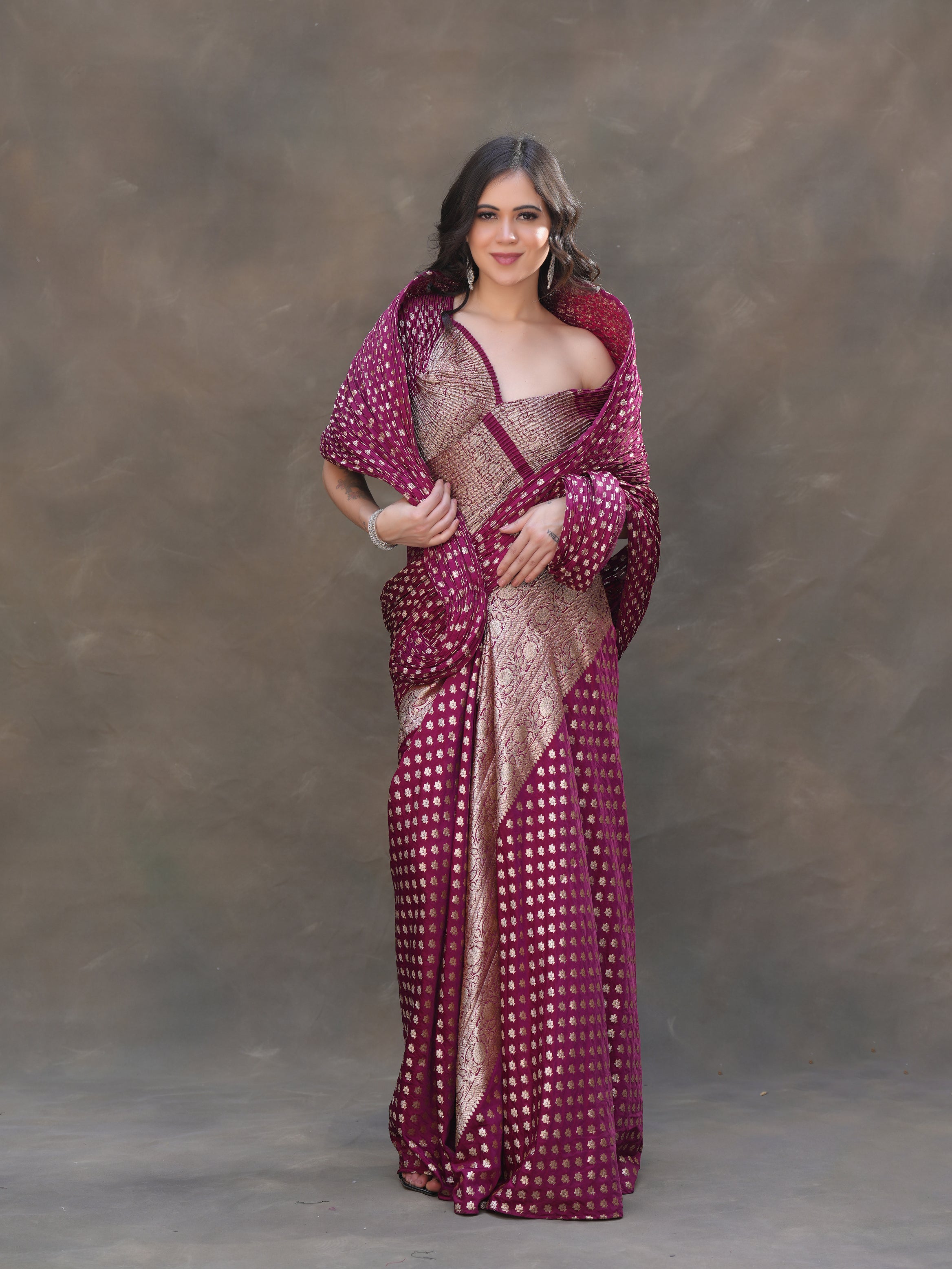 ROYAL DRAPED HERITAGE GOWN