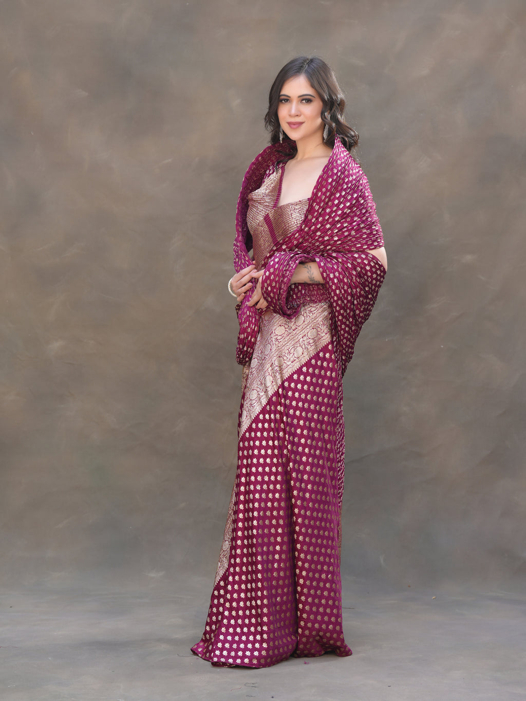 ROYAL DRAPED HERITAGE GOWN