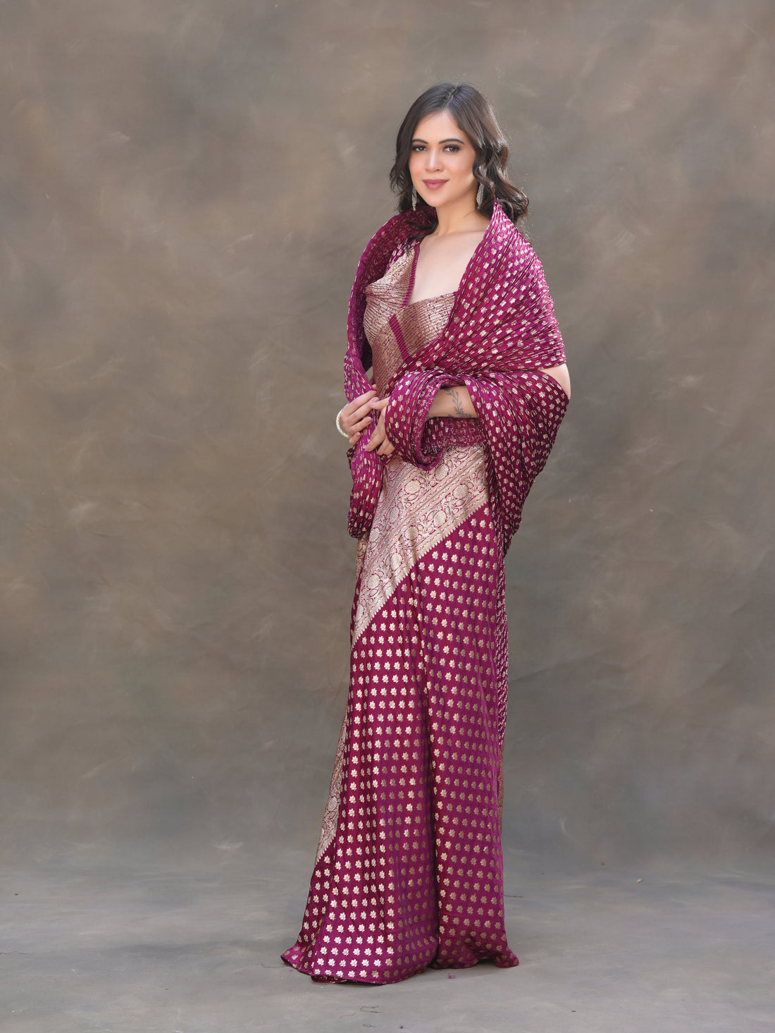 ROYAL DRAPED HERITAGE GOWN