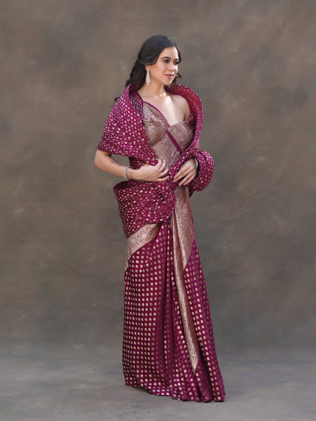 ROYAL DRAPED HERITAGE GOWN