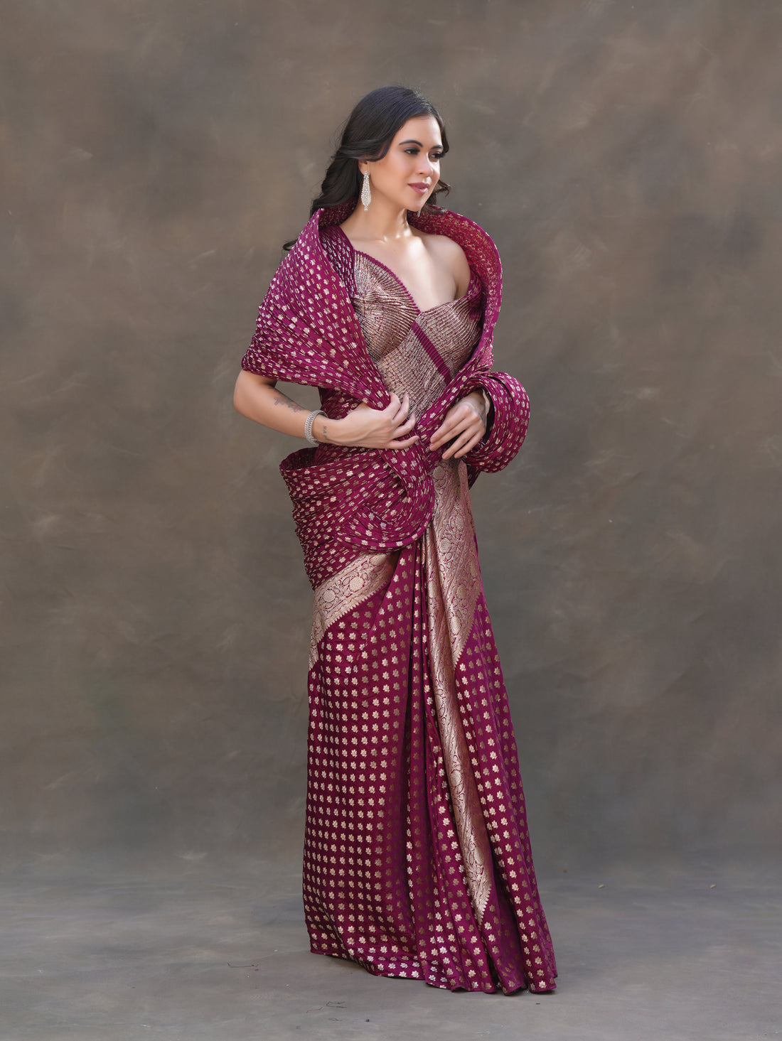 ROYAL DRAPED HERITAGE GOWN