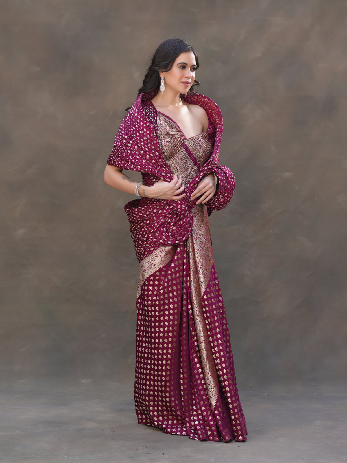 ROYAL DRAPED HERITAGE GOWN