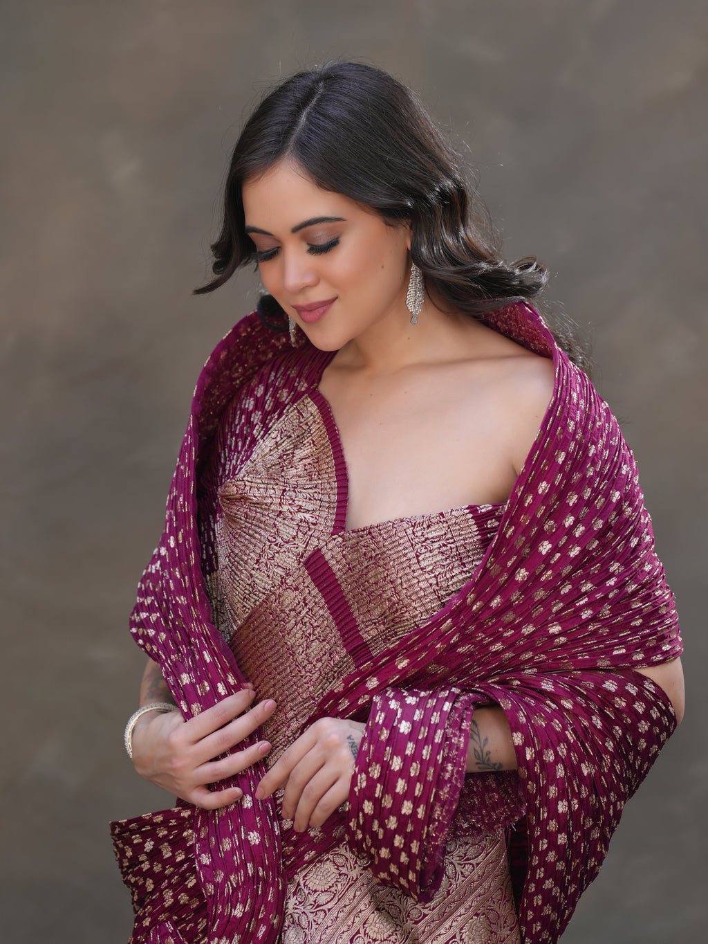 ROYAL DRAPED HERITAGE GOWN