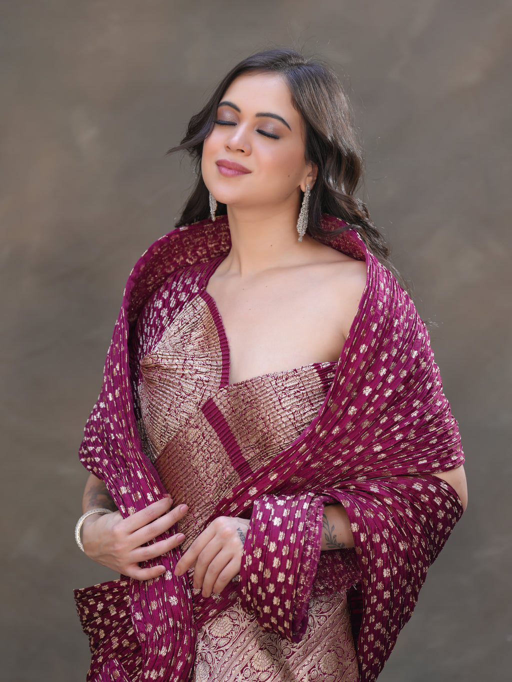 ROYAL DRAPED HERITAGE GOWN