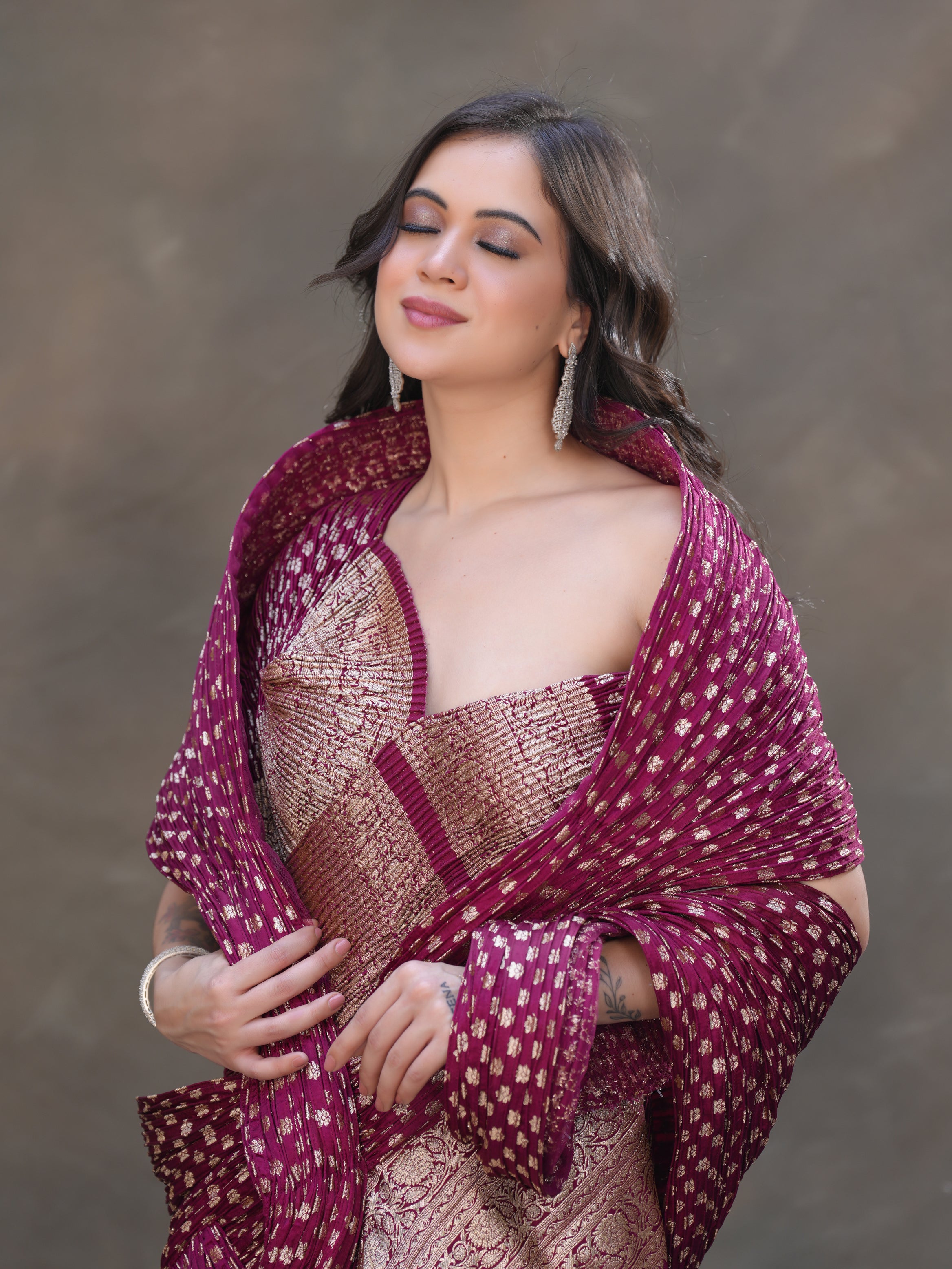 ROYAL DRAPED HERITAGE GOWN