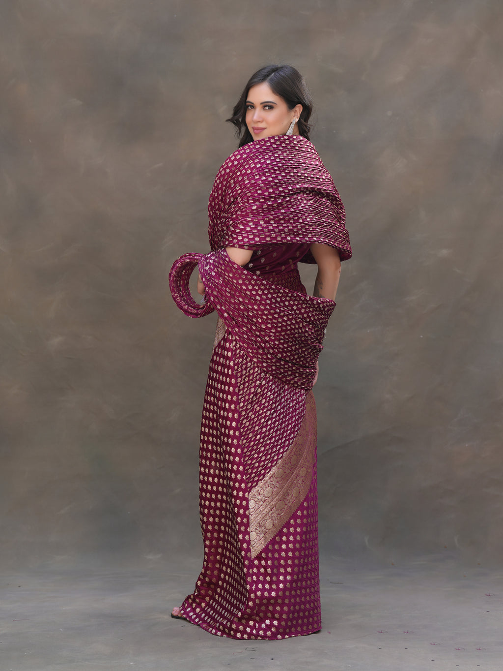 ROYAL DRAPED HERITAGE GOWN