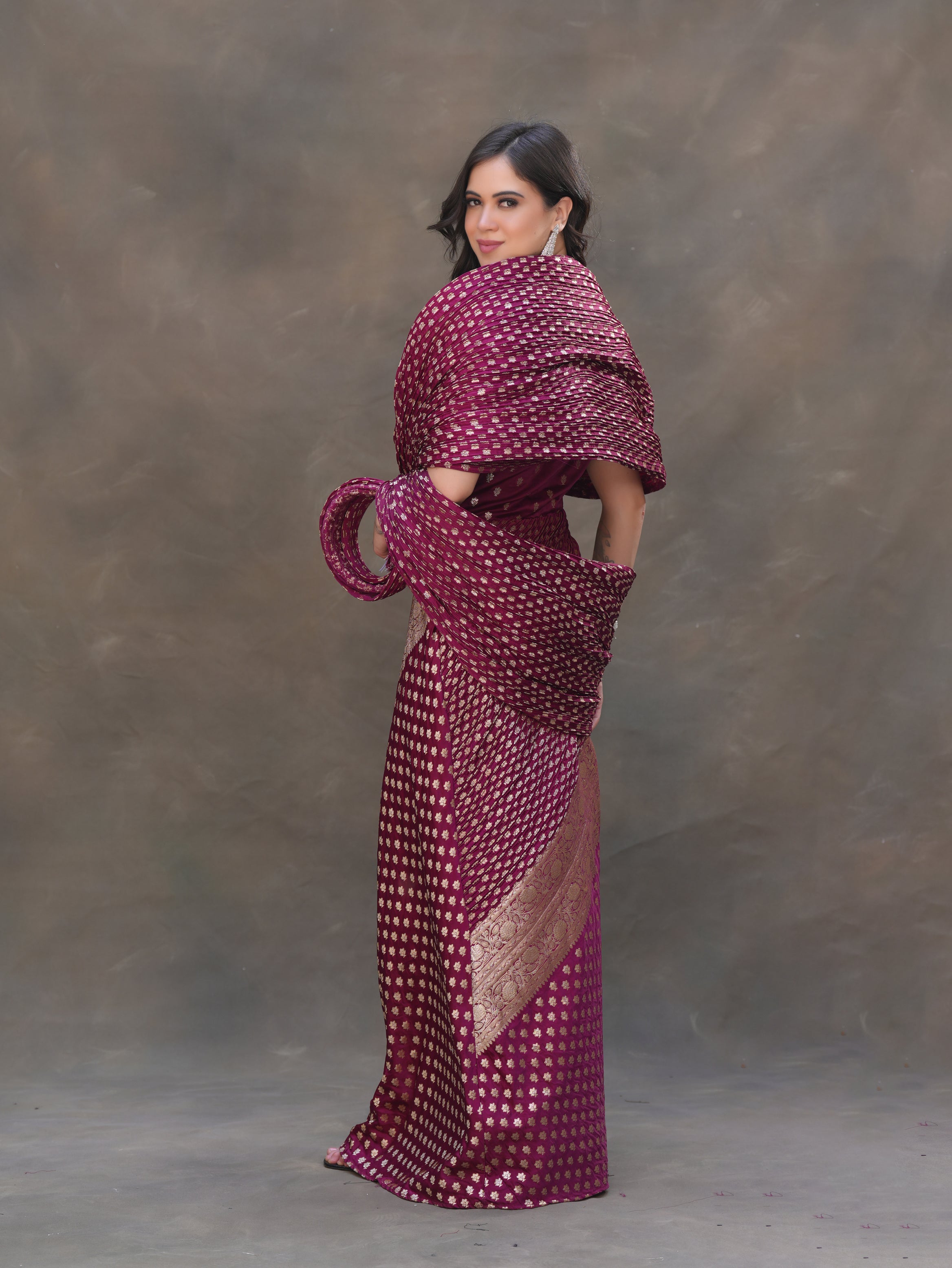 ROYAL DRAPED HERITAGE GOWN