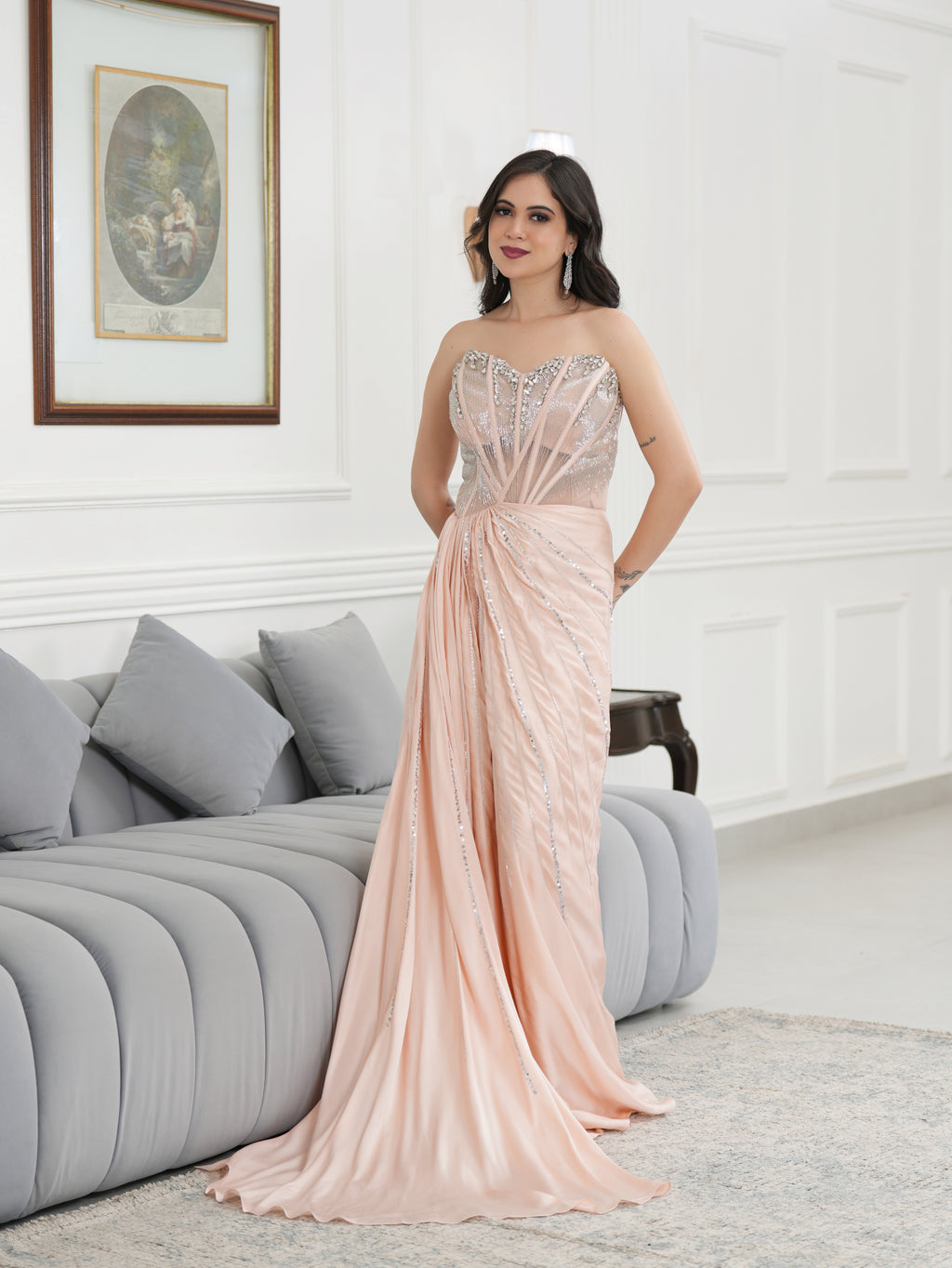 VELOURA BLUSH DRAPE