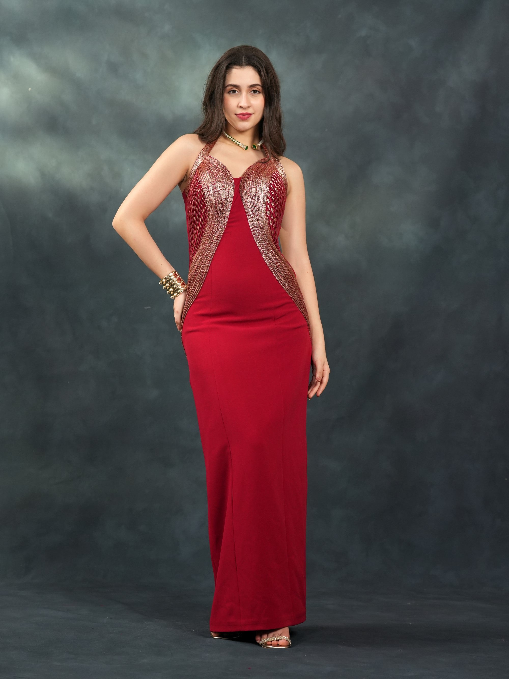Midnight Drape Gown