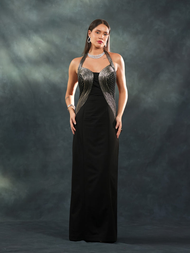 Midnight Drape Gown