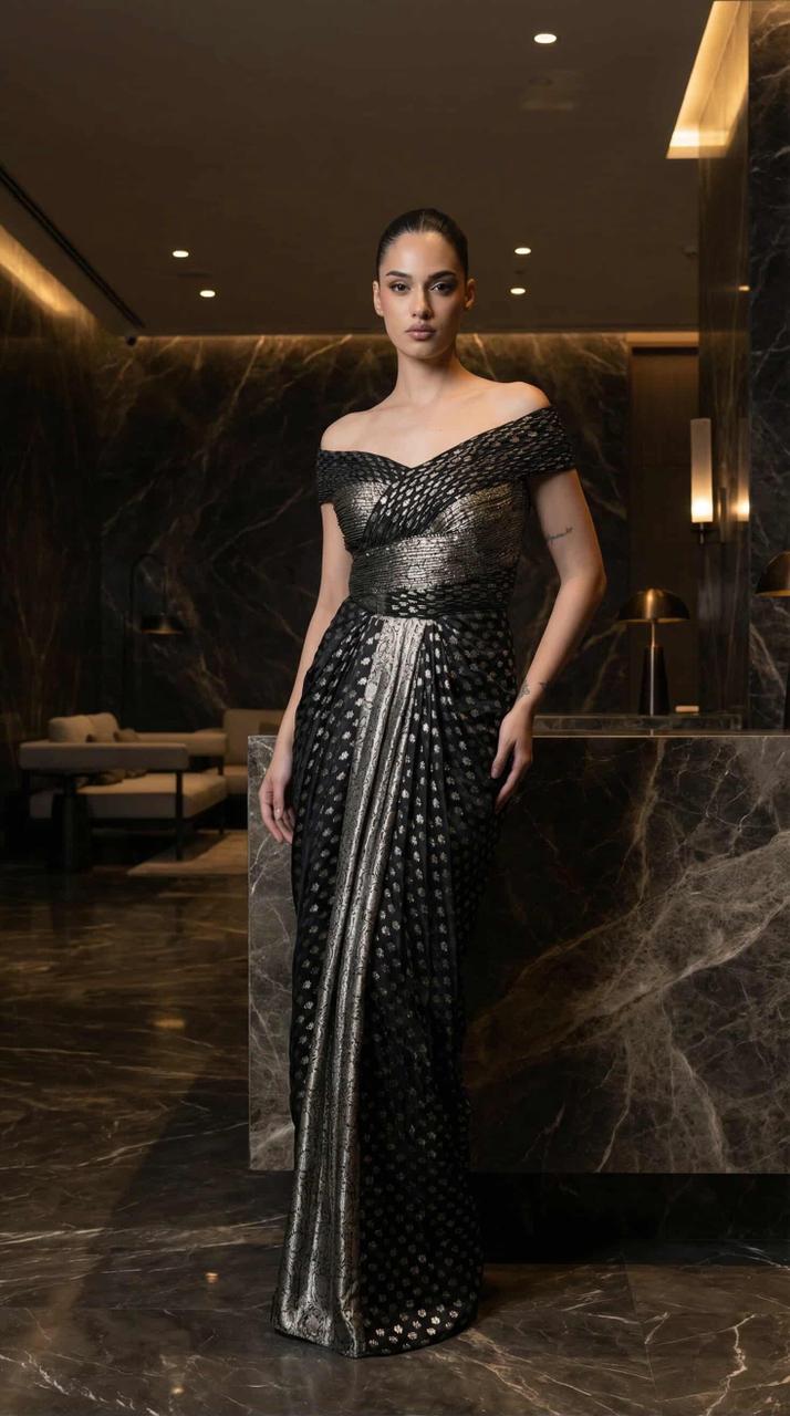 BLACK FUSION GOWN