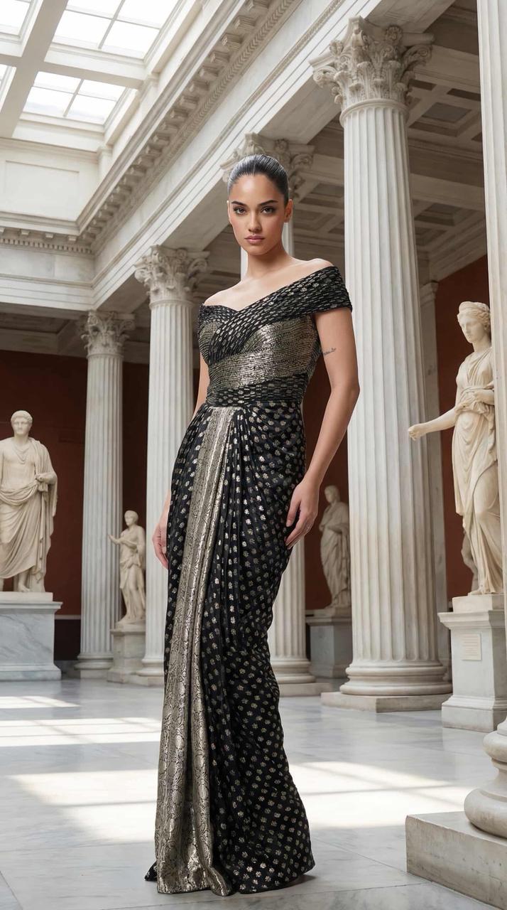 BLACK FUSION GOWN