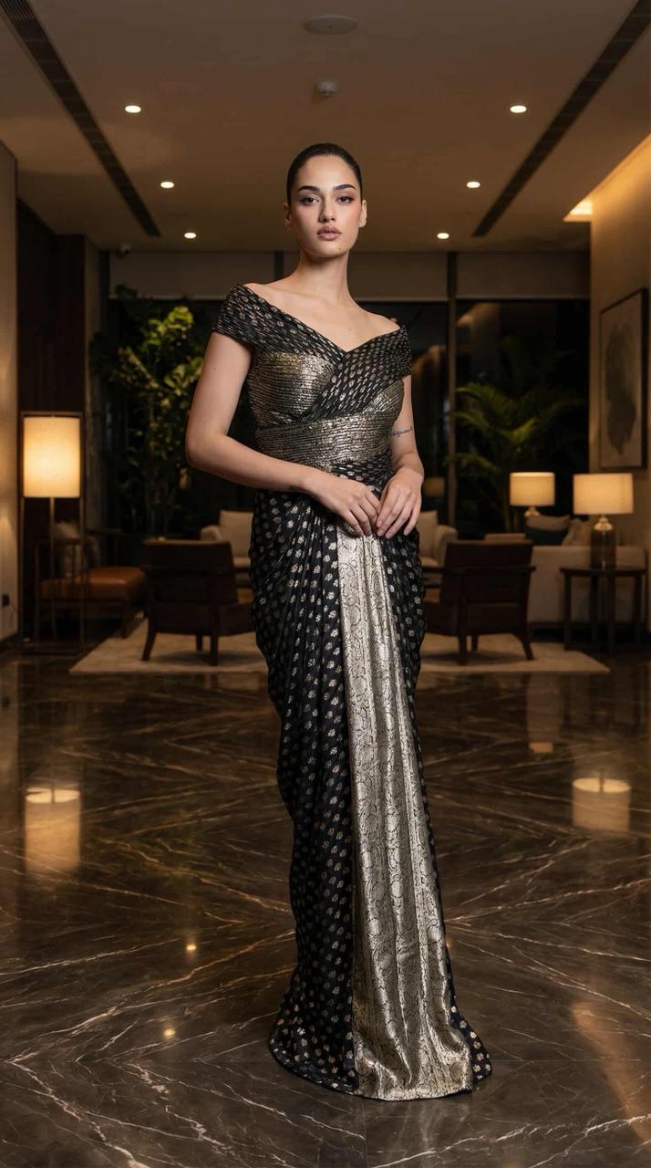 BLACK FUSION GOWN